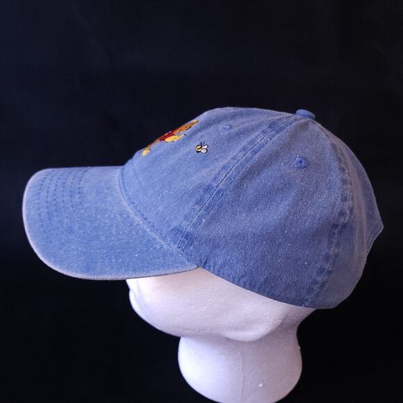 Winnie The Pooh Hat Cap Blue Denim Adult Strap Back Adjustable Walt Disney - Picture 4 of 6